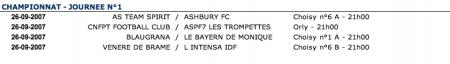 MERCREDI 26 SEPTEMBRE 1ere JOURNEE